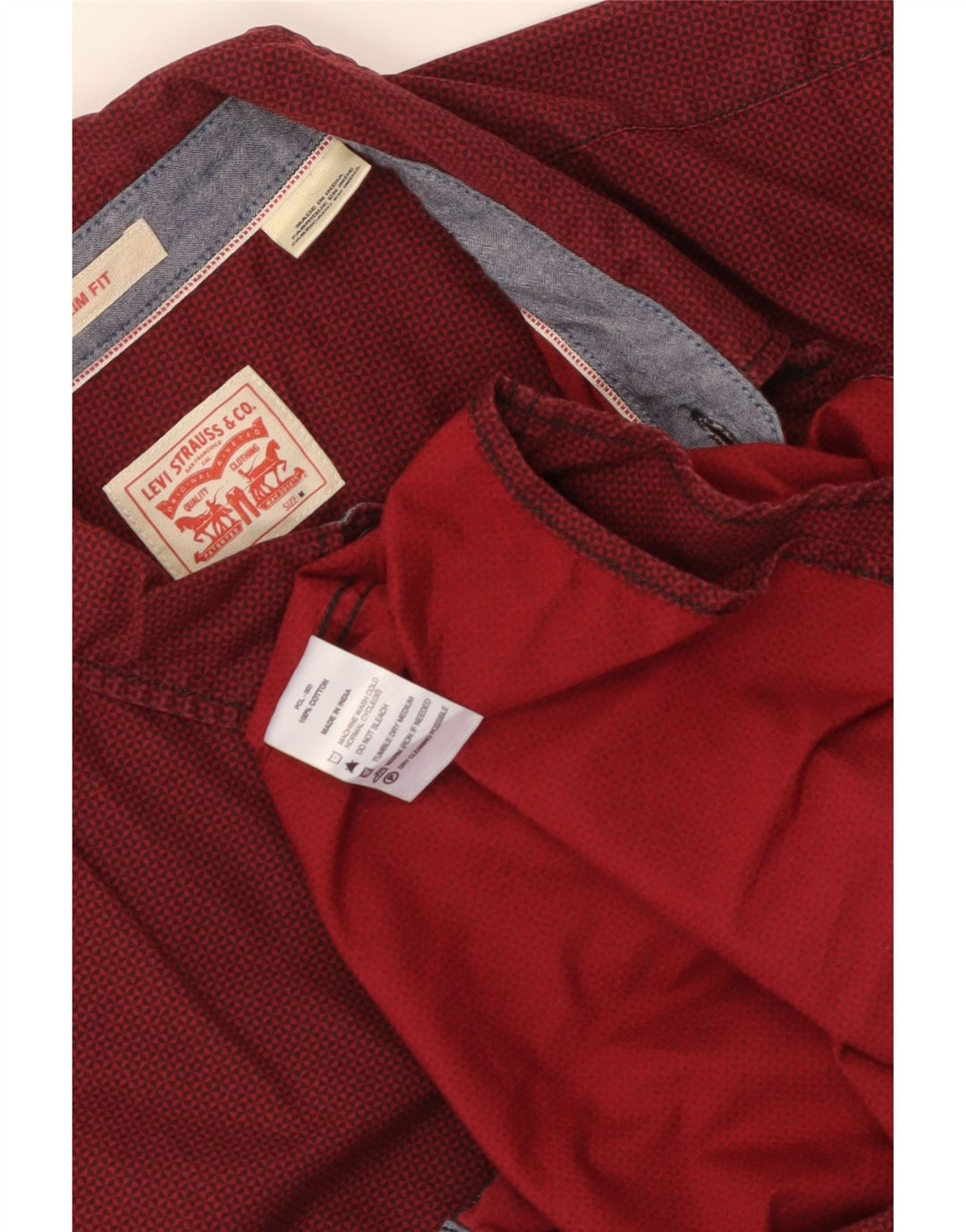 Cămașă pentru bărbați LEVI'S Slim Fit, bumbac mediu cu pete roșii