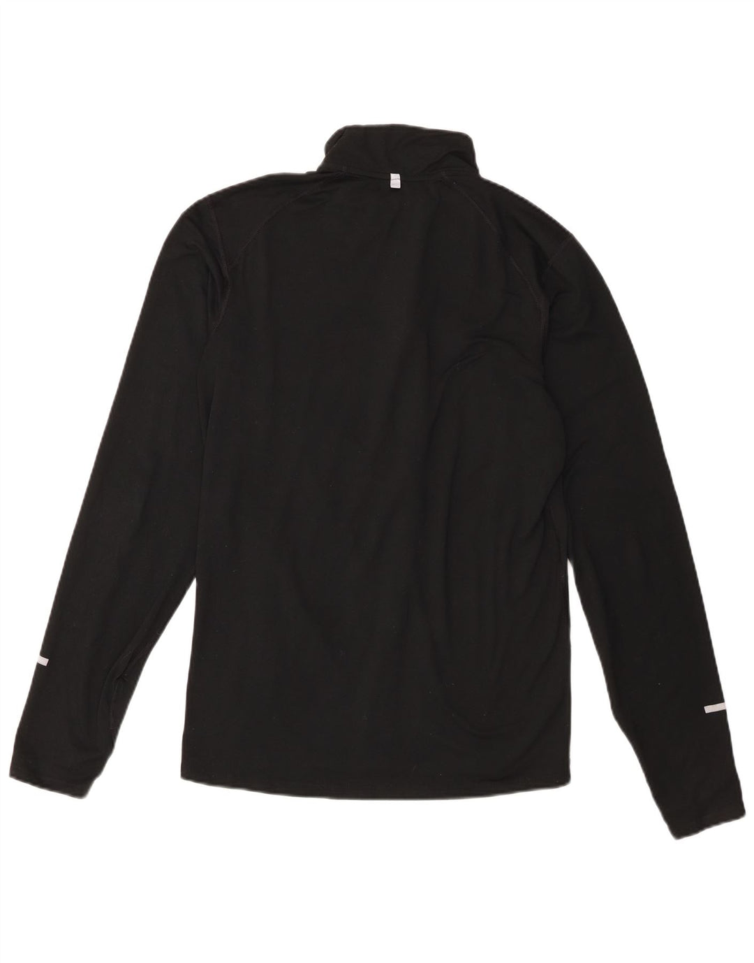 Nike Mens Dri Fit Zip Neck Pullover Tracksuit Top Small Black Polyester