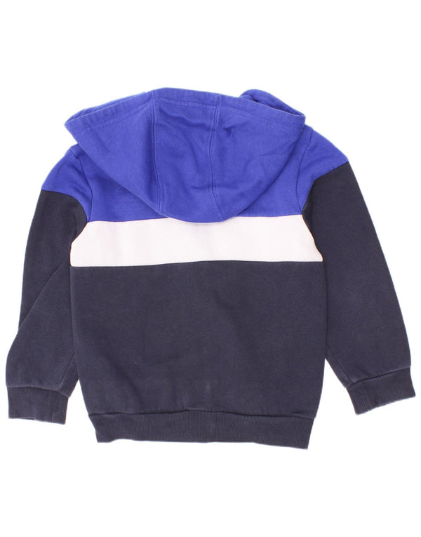 Adidas hættetrøje med lynlås til drenge 3-4 år Marineblå Colourblock Bomuld