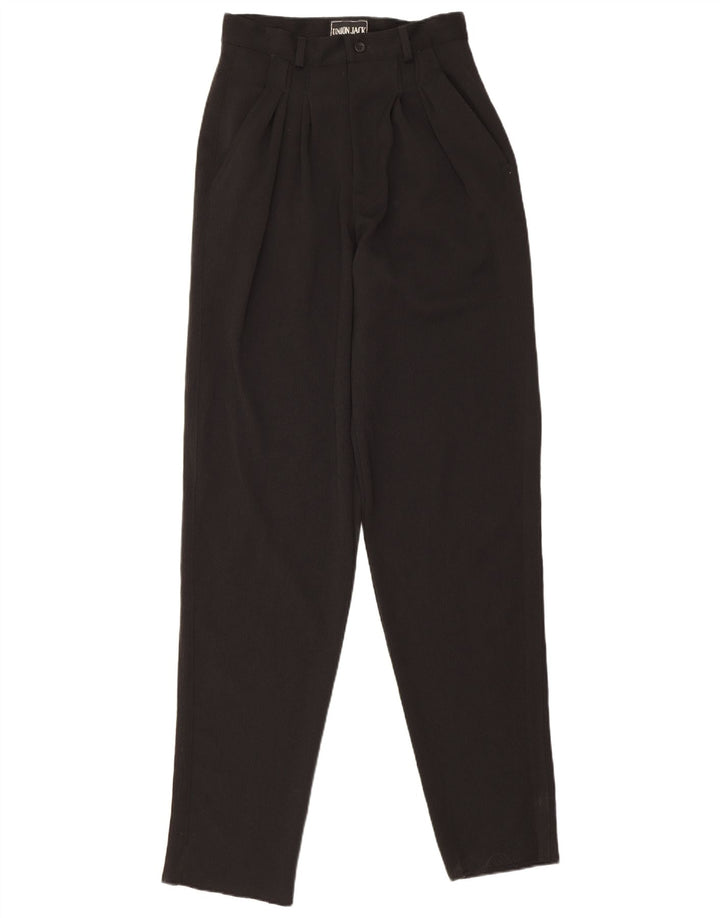 Vintage Womens Pegged Suit Trousers IT 44 Medium W26 L35 Black Polyester