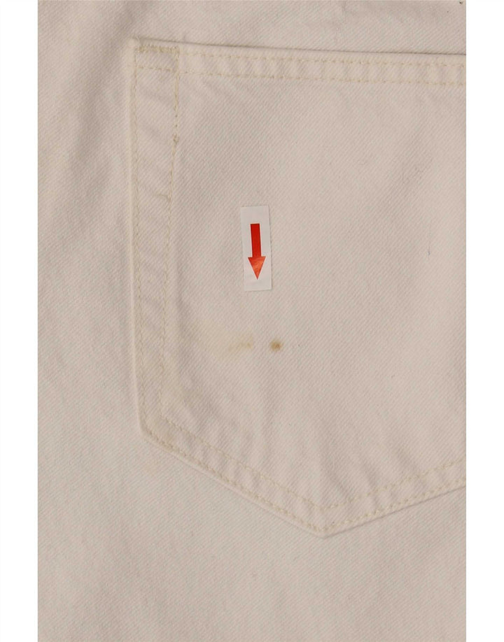 Zara Herren verkürzte Slim-Jeans EU 42 Large W32 L26 Weiß