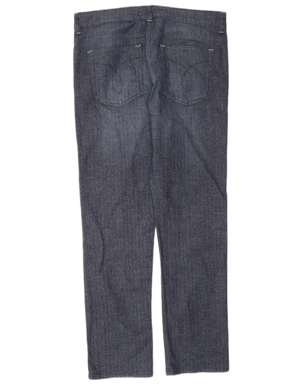 Calvin Klein Herre Regular Casual Bukser W34 L31 Marineblå sildeben