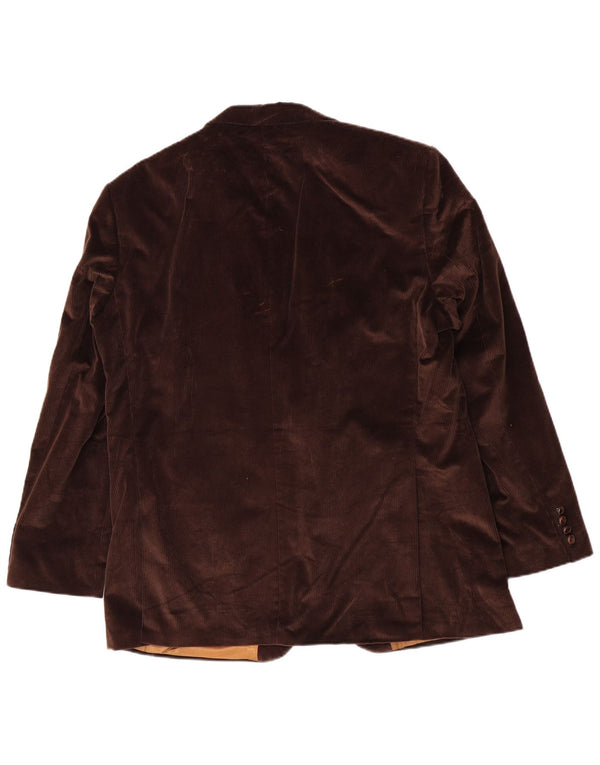 Jaqueta blazer masculina de veludo com 2 botões Barbour IT 56 3XL algodão marrom