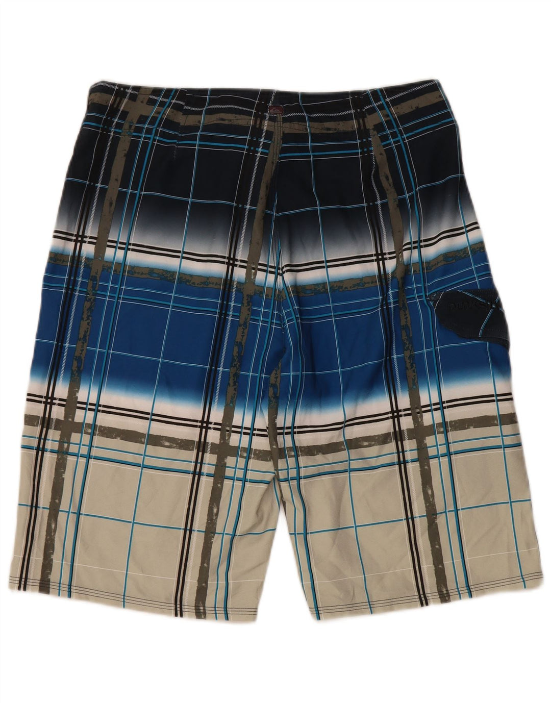 Pantaloncini da bagno da uomo Quiksilver medi in poliestere a quadri multicolore