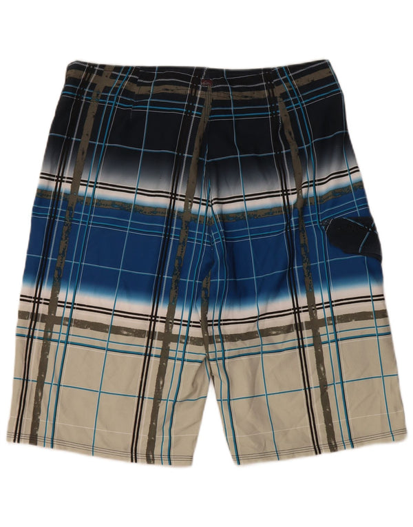 Pantaloncini da bagno da uomo Quiksilver medi in poliestere a quadri multicolore