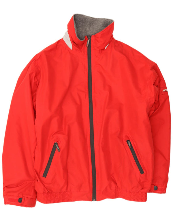 Jaqueta corta-vento masculina Musto Reino Unido 38 poliéster vermelho médio