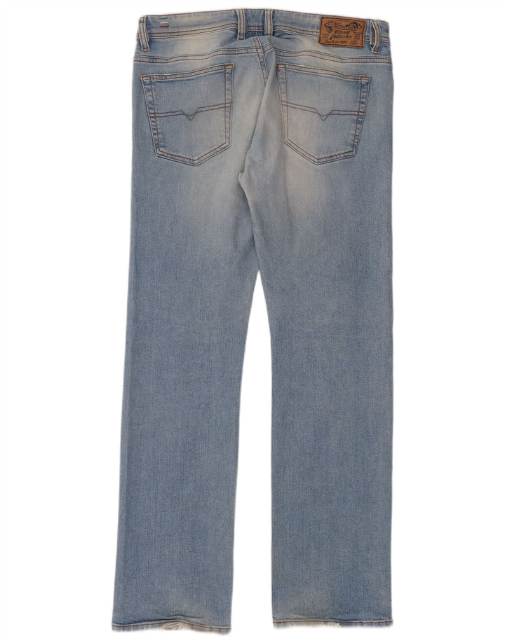 Diesel Mens Viker Straight Jeans W34 L32 Blue Cotton