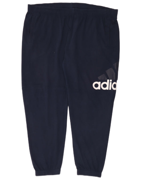 Adidas Herren Grafik-Trainingshose, Jogginghose, 3XL, Marineblau, Baumwolle