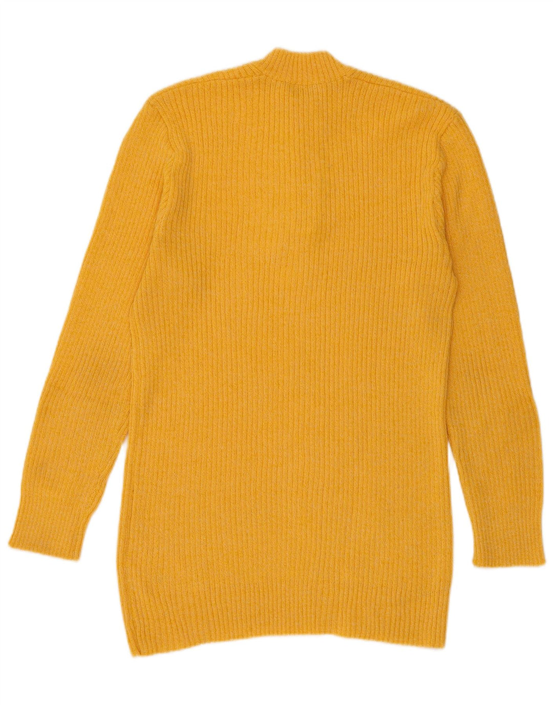 Vintage Mens Button Neck Jumper Sweater Small Yellow