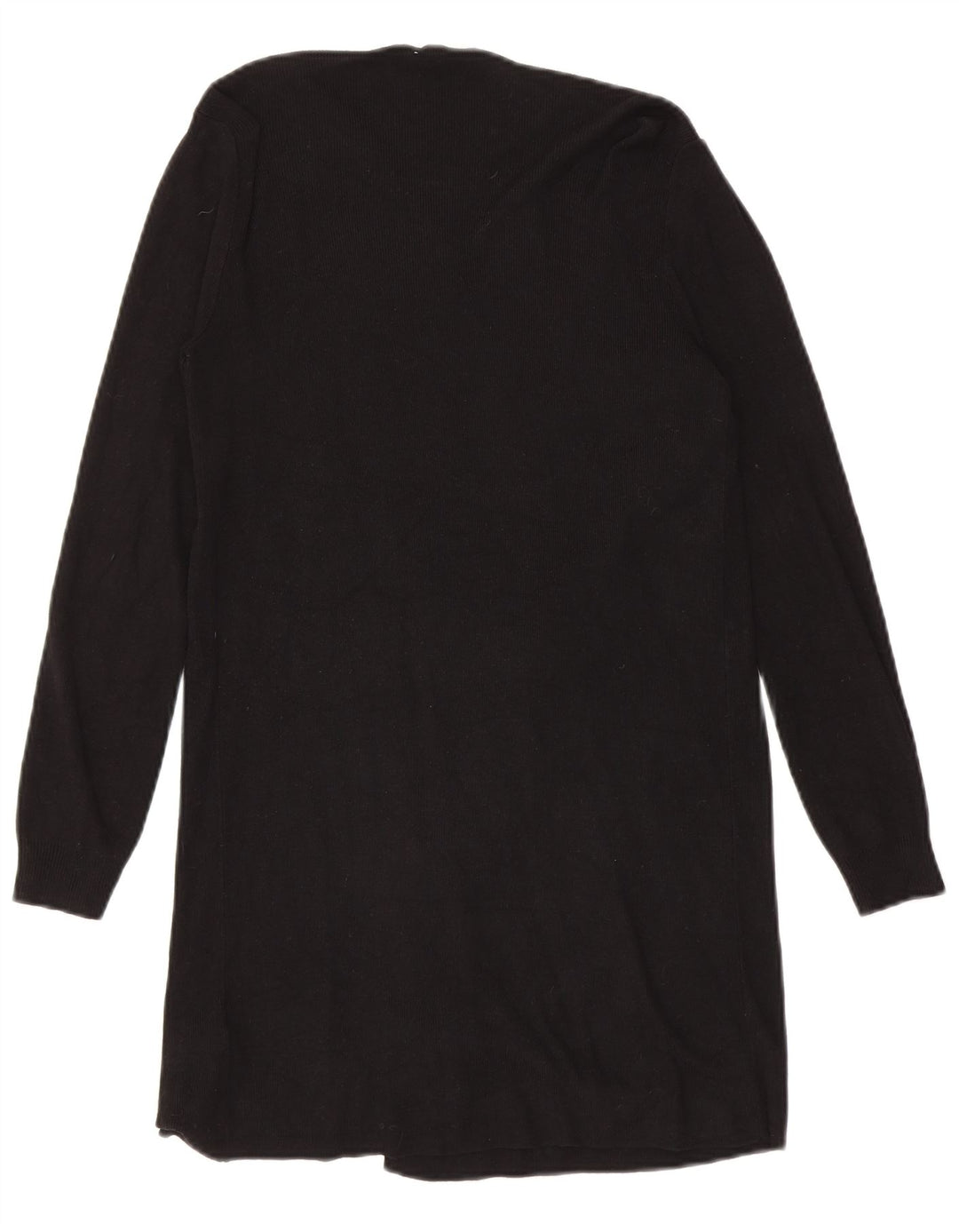 Marks & Spencer Womens Longline Open Cardigan Sweater UK 10 Small Black