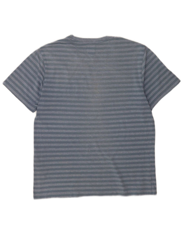 Levi's Mens Standard T-Shirt Top Small Blue Pinstripe Cotton