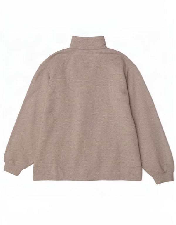 Felpa da donna con collo con zip Asics, maglione UK 20 2XL grigio chiazzato