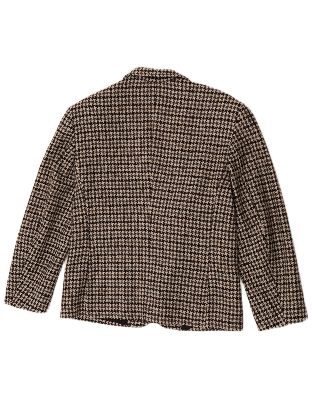 Vintage dame 2-knaps blazerjakke IT 44 Medium Grey Houndstooth