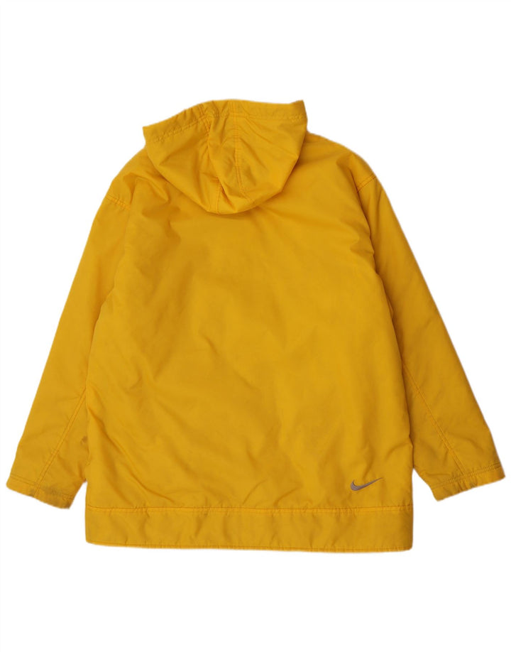 Nike Mens Hooded Reversible Jacket UK 38 Medium Yellow Nylon
