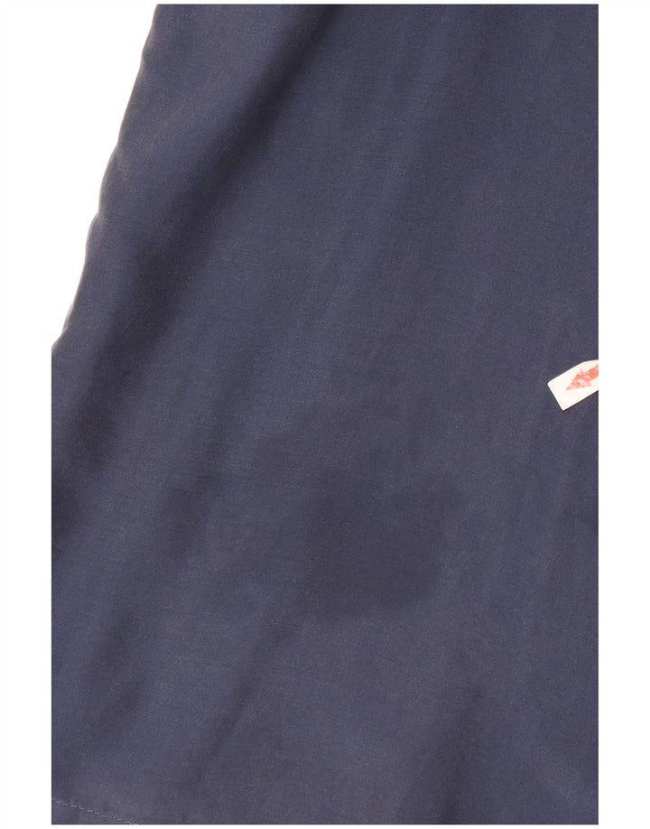 Vintage Womens Shirt Blouse UK 14 Large Navy Blue
