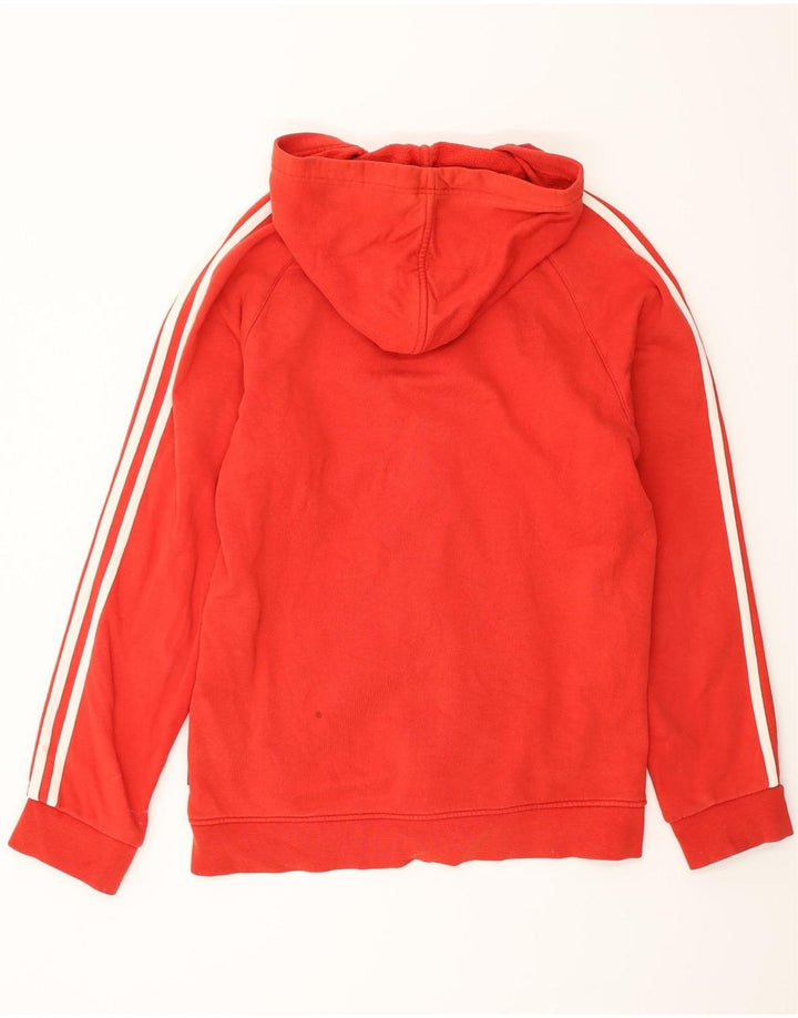 Adidas Mens Zip Hoodie Sweater Small Red Cotton