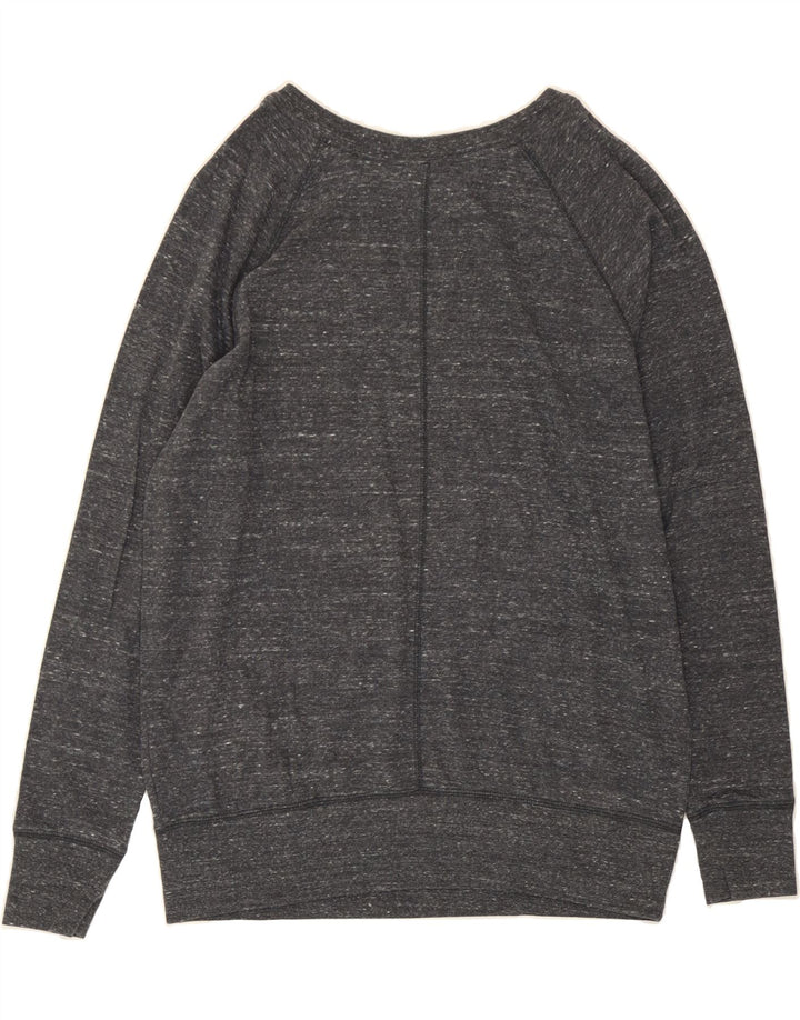 NIKE Womens Oversized Sweatshirt Jumper UK 16 Large Grey Flecked Cotton Vintage Nike and Second-Hand Nike from Messina Hembry 