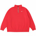 Nike Damen-Sweatshirt in Übergröße mit Reißverschluss am Hals, UK 14, mittelrosa, Baumwolle