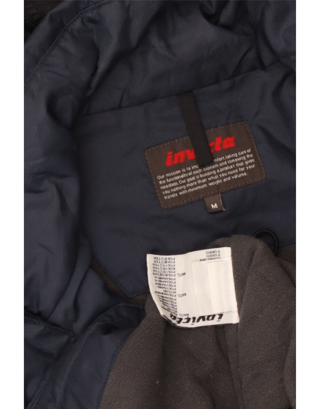 Invicta Mens Hooded Windbreaker Jacket UK 38 Medium Navy Blue Polyamide