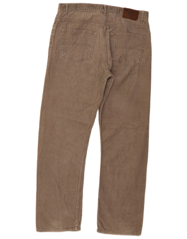 Мужские прямые вельветовые брюки Marks & Spencer Blue Harbour W34 L31 бежевые