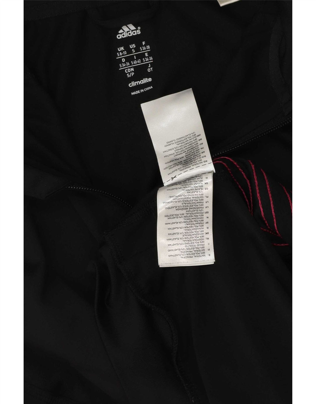 Adidas Womens Climalite Oversized Tracksuit Top Jacket UK 8/10 Small Black