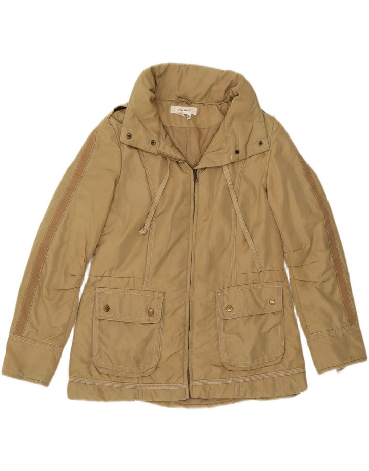 Giacca imbottita da donna Zara UK 18 XL Nylon beige