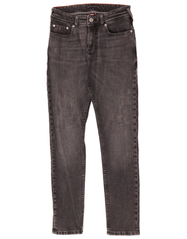 Tommy Hilfiger Meninos Slim Jeans 13-14 Anos W28 L28 Cinza Algodão