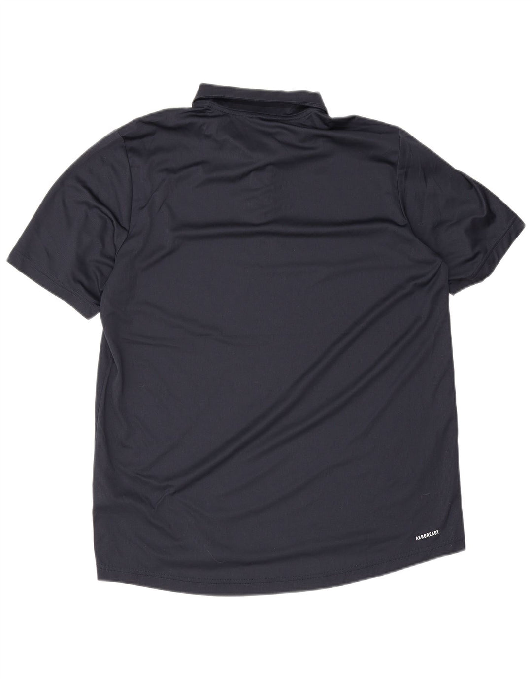 Adidas Mens Aeroready Polo Shirt Large Navy Blue Polyester