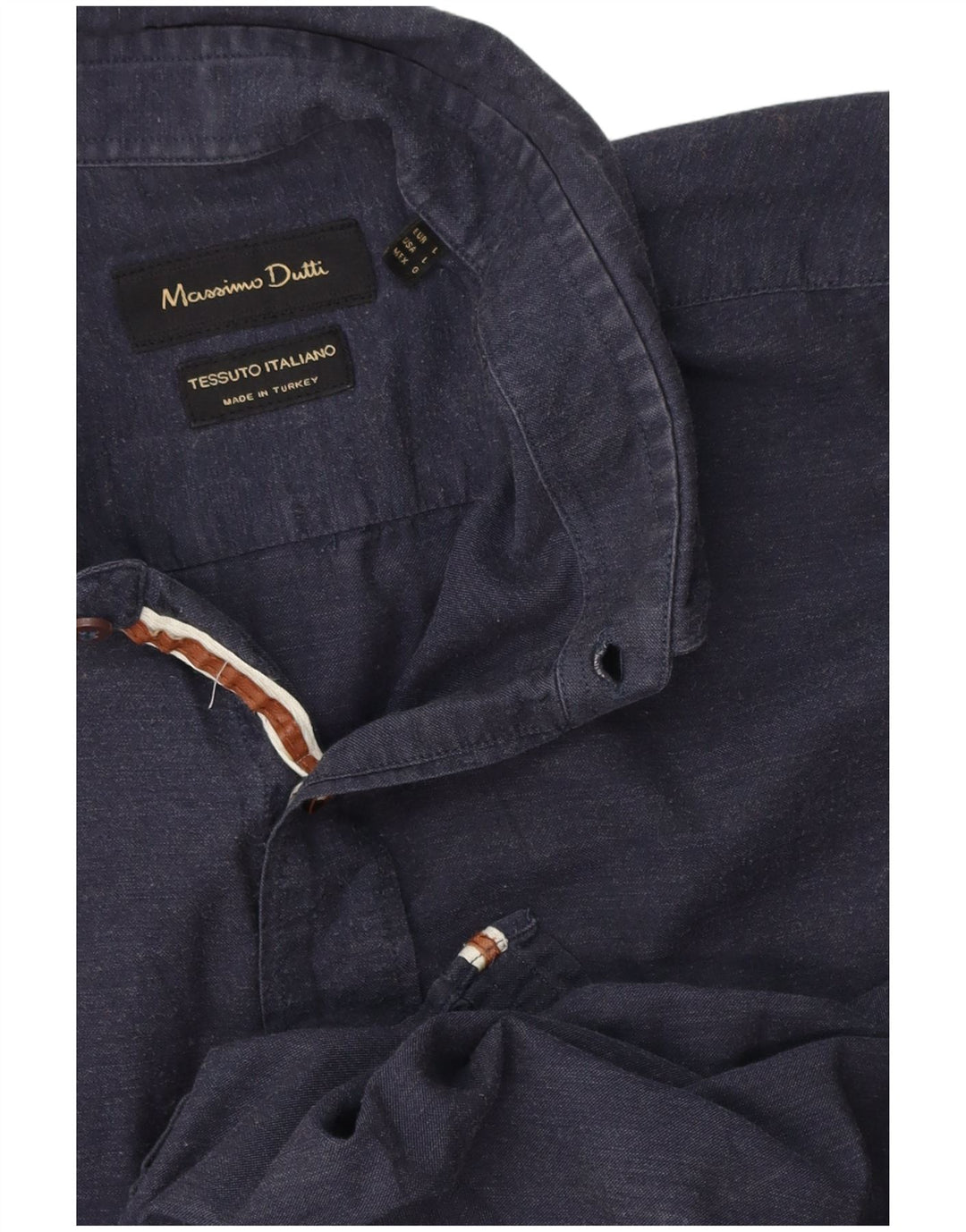 Massimo Dutti Herrenhemd, groß, Marineblau
