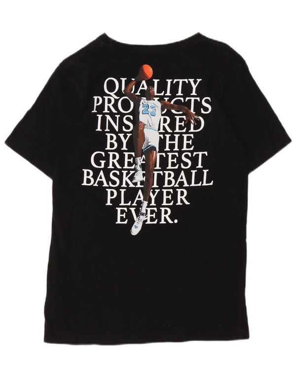 Jordan Boys Graphic T-Shirt Top 12-13 Years Large Black Cotton