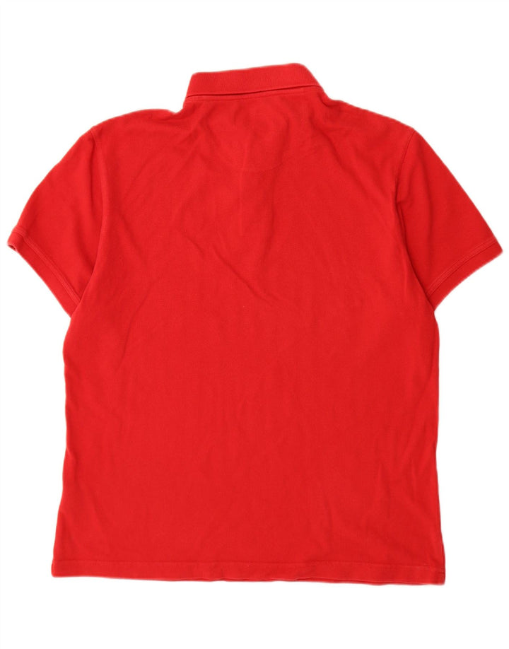 Barbour Mens Polo Shirt Large Red Cotton