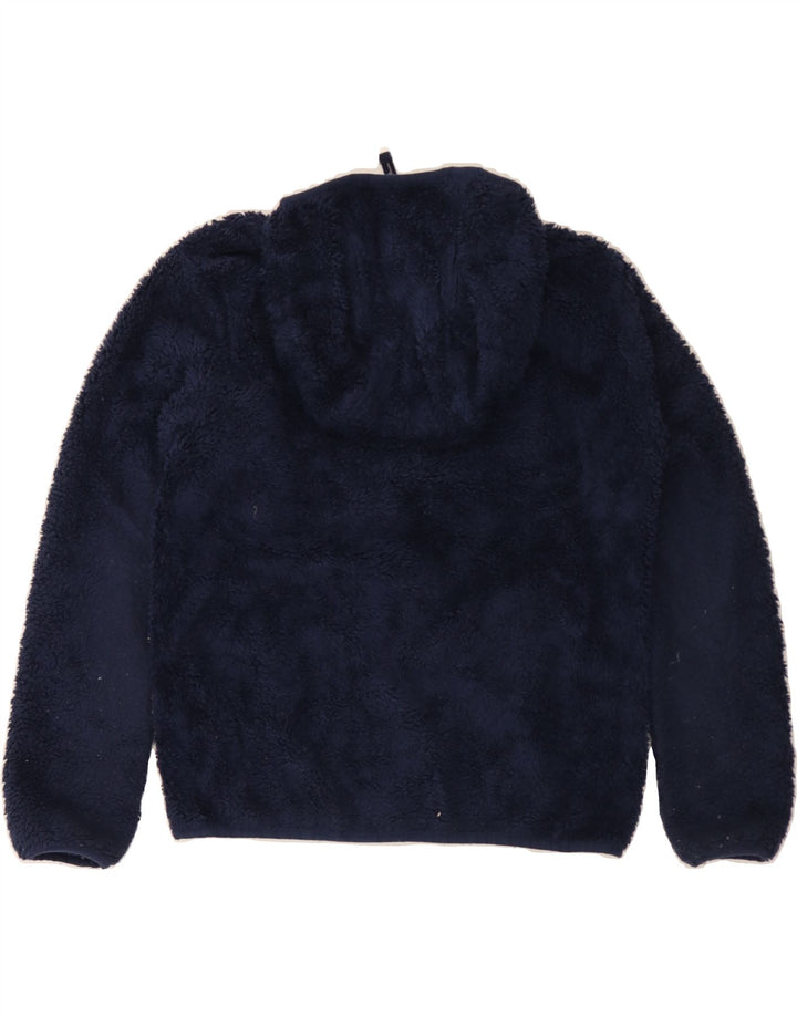 EDDIE BAUER Boys Fleece Jacket 10-11 Years Medium Navy Blue Colourblock Vintage Eddie Bauer and Second-Hand Eddie Bauer from Messina Hembry 