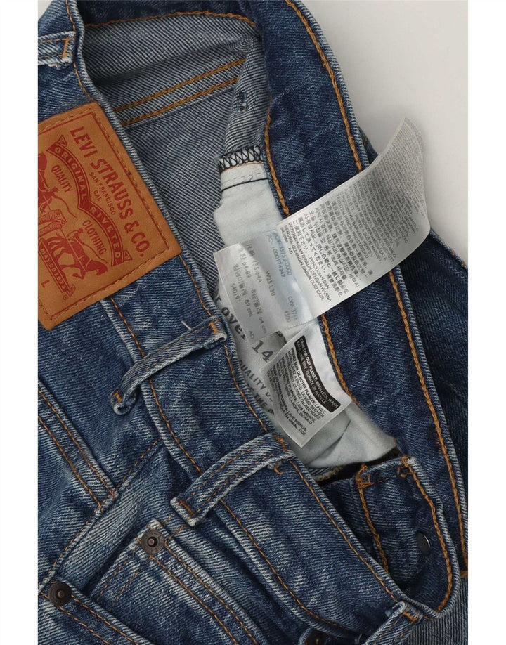 Levi's Damen 505 Straight Jeans W25 L30 Blaue Baumwolle