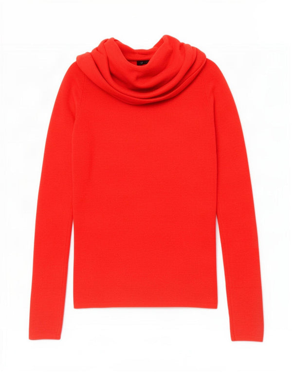 Sweter damski Zara z wywijanym dekoltem UK 8 Small Red