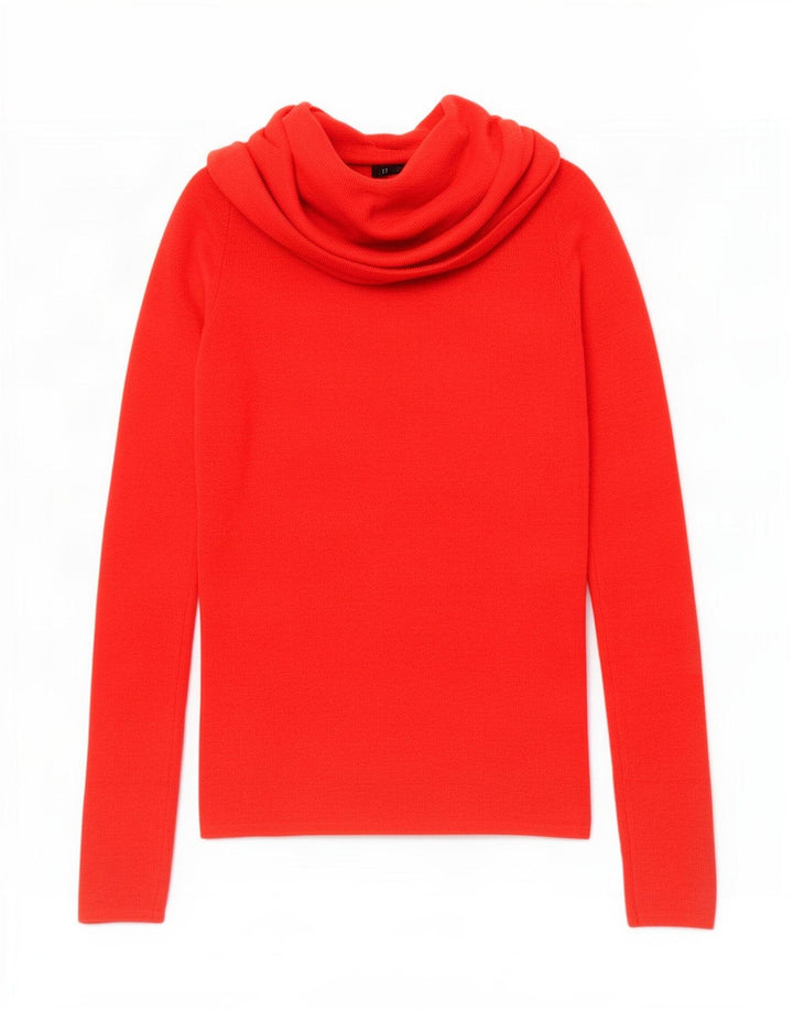 Sweter damski Zara z wywijanym dekoltem UK 8 Small Red