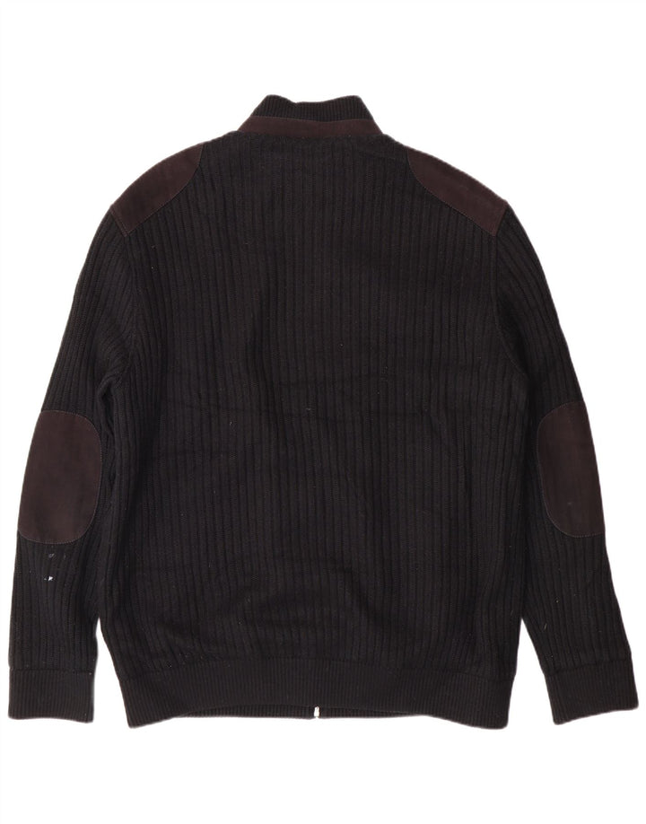 Pierre Cardin Pull Cardigan Homme IT 56 XL Noir Polyester