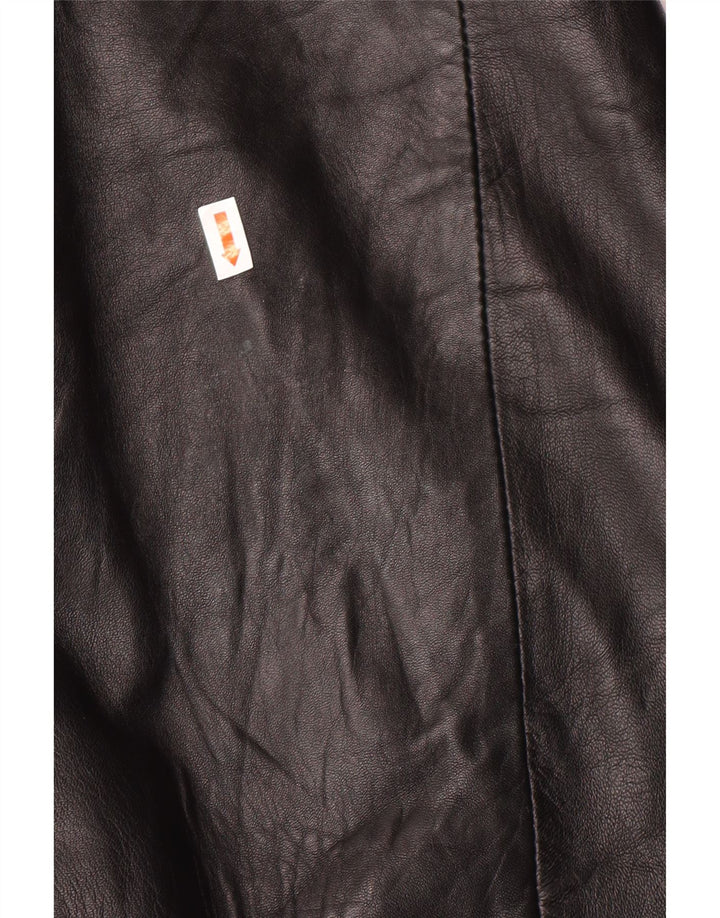 Vintage Womens Leather Jacket IT 44 Medium Black Classic