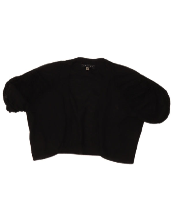 Bolero feminino transparente da Coast UK 10 pequeno preto viscose