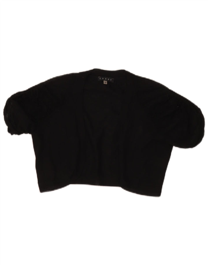 Coast Womens See Through Bolero Top UK 10 Small Black Viscose
