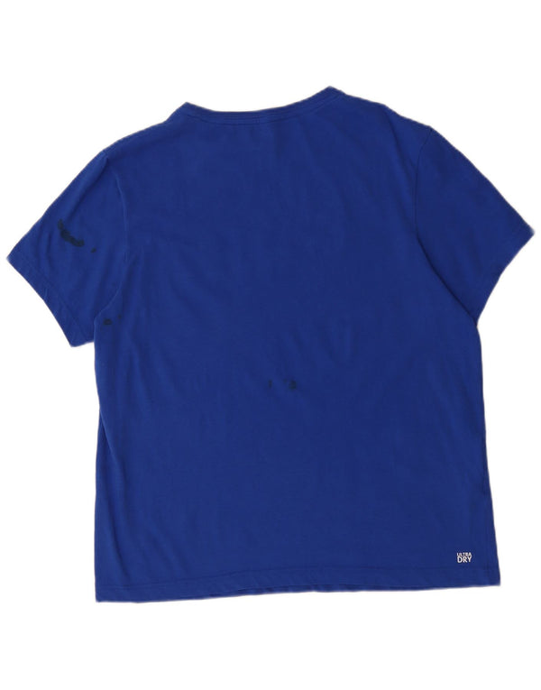 Lacoste Mens Graphic T-Shirt Top Size 7 XL Blue Cotton
