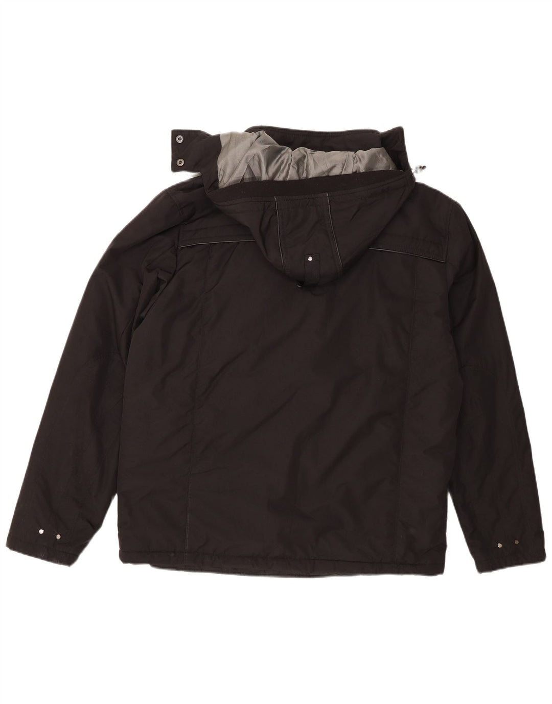 Ivy Oxford Mens Hooded Padded Jacket IT 52 XL Black Polyester