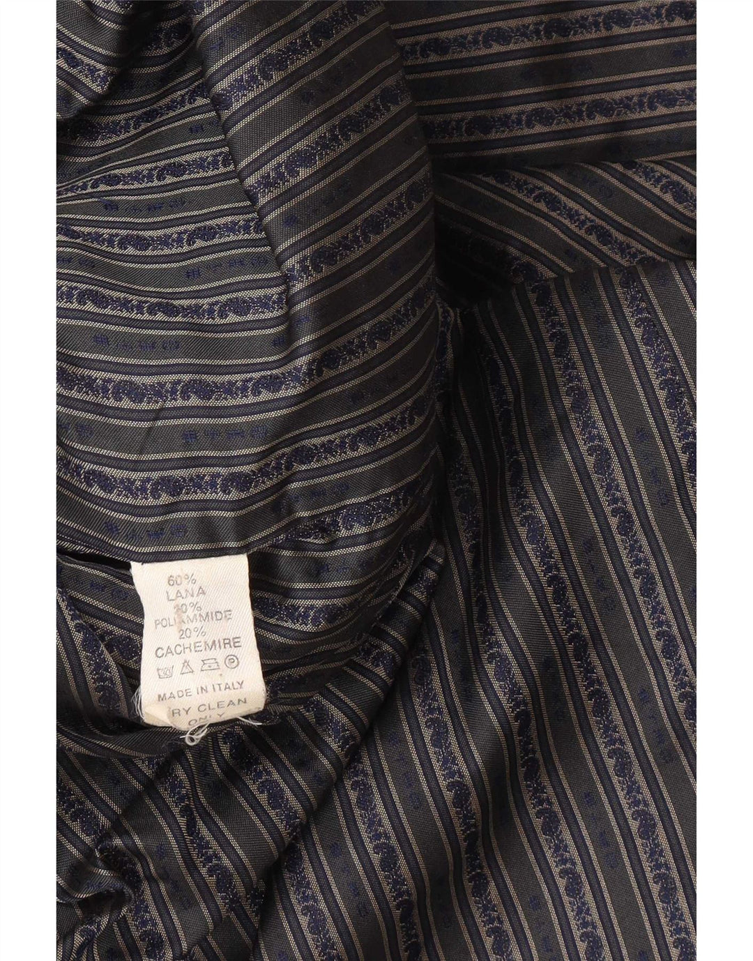 Cappotto doppiopetto da uomo Etro UK 42 XL Lana blu navy