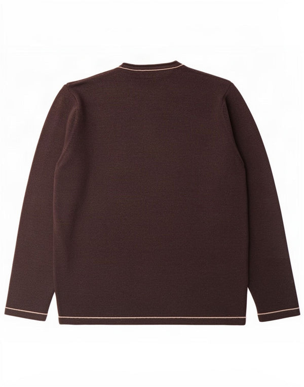 Massimo Dutti Womens Crew Neck Jumper Sweater UK 14 Medium Grey Wool