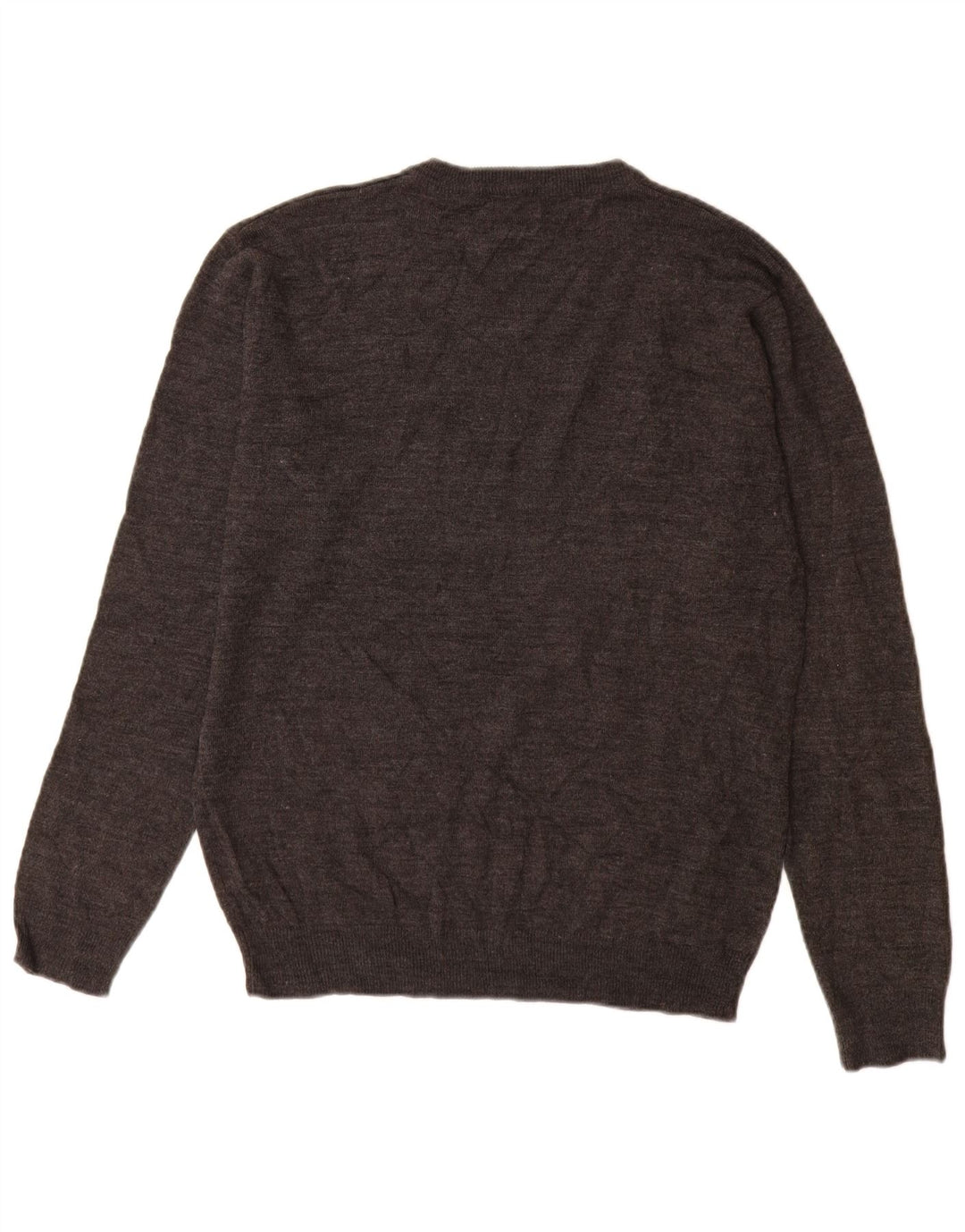 Pierre Cardin Mens V-Neck Jumper Sweater Large Grey Acrylic