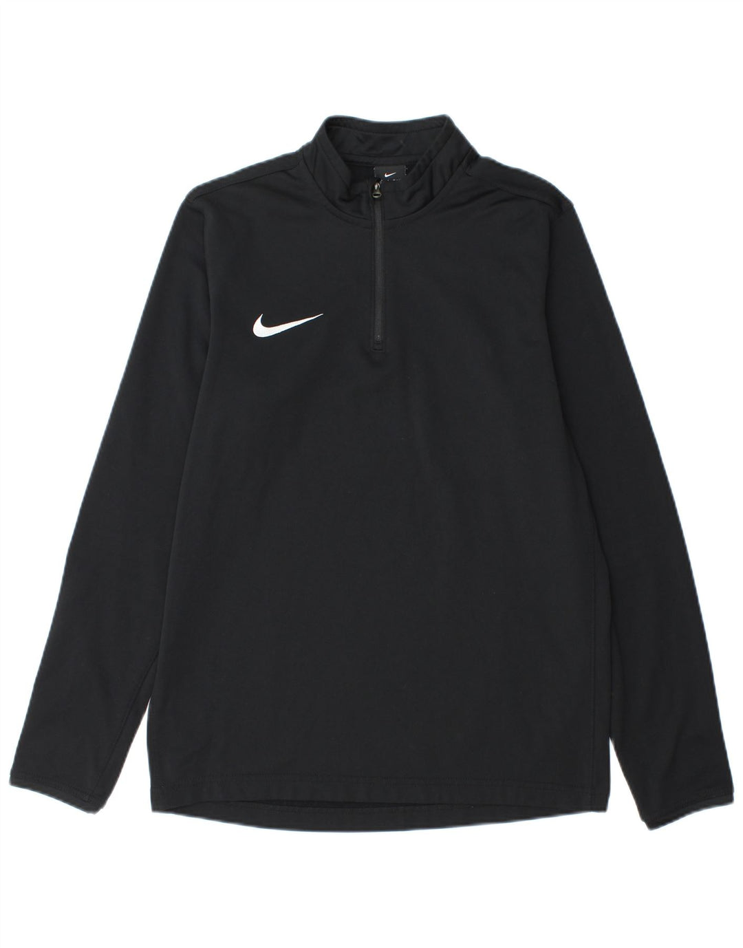 Męski dres Nike Dri Fit z zamkiem błyskawicznym na szyi, średni czarny poliester