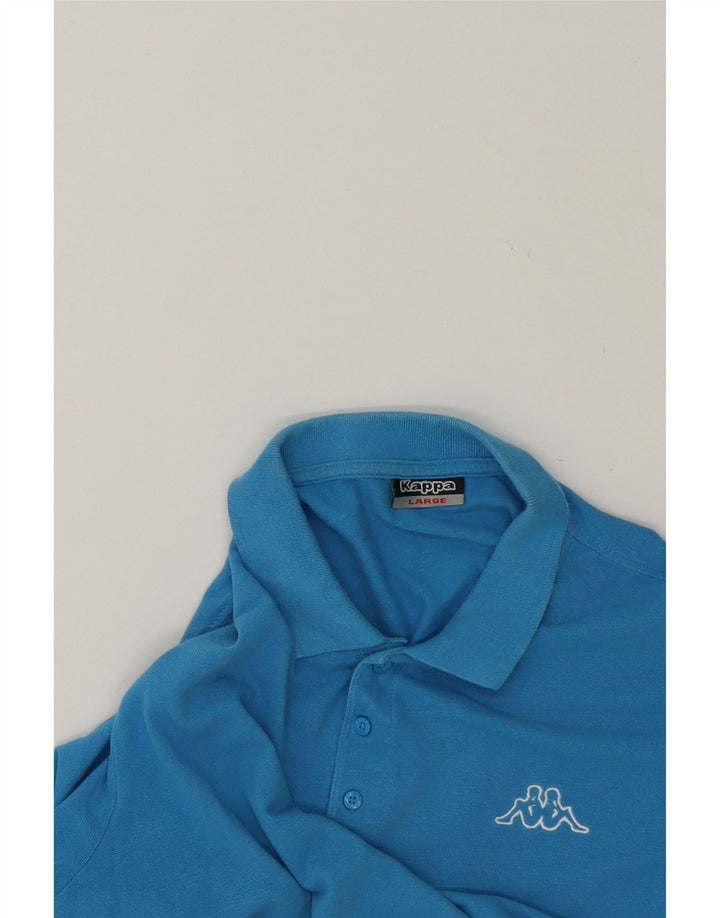 KAPPA Mens Polo Shirt Large Blue Cotton Vintage Kappa and Second-Hand Kappa from Messina Hembry 