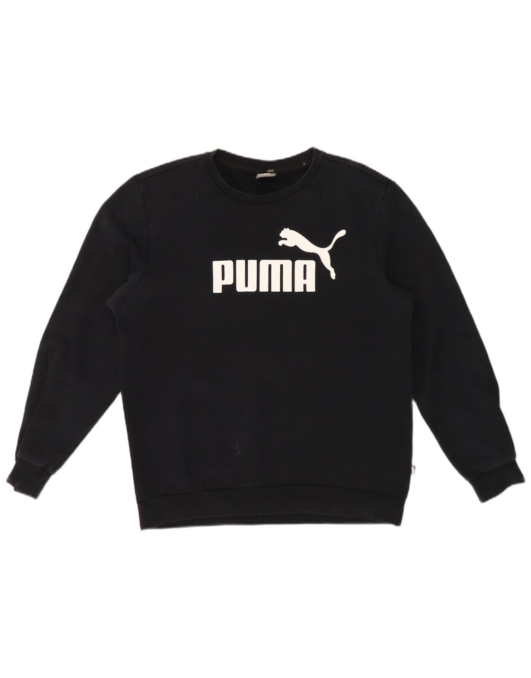 Puma Herren Grafik-Sweatshirt-Pullover aus mittelschwarzer Baumwolle