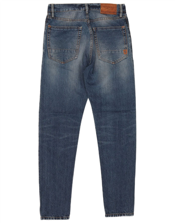 UNIFORM Mens Distressed Loose Jeans W30 L30 Blue