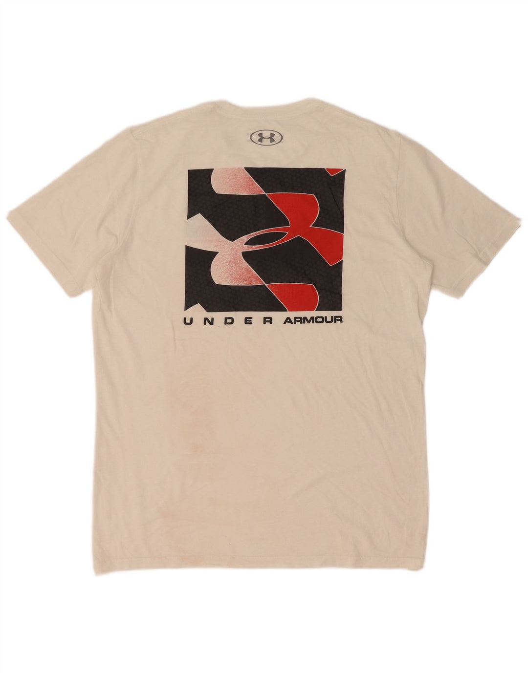 Under Armour Mens Heat Gear Graphic T-Shirt Top Medium White