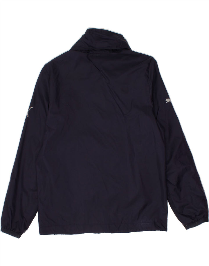 PUMA Boys Rain Jacket 9-10 Years Navy Blue Nylon Vintage Puma and Second-Hand Puma from Messina Hembry 
